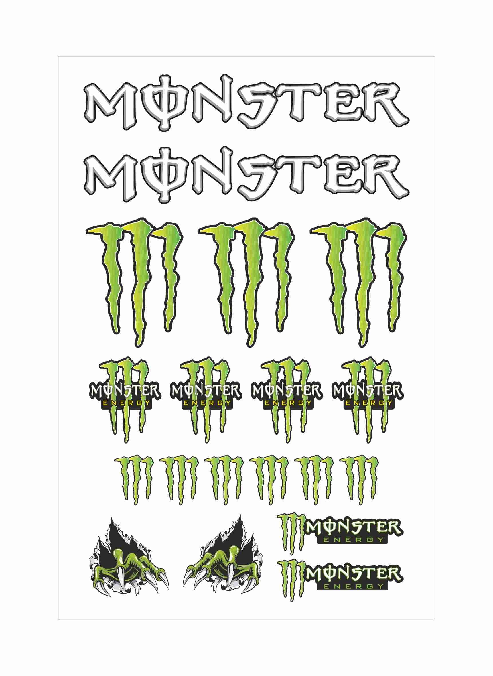 Monster Energy Kratzaufkleber-Set