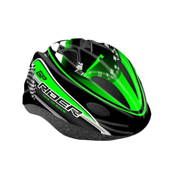 Casco Junior GP-RIDER Verde - Taglia Unica (52/56cm)