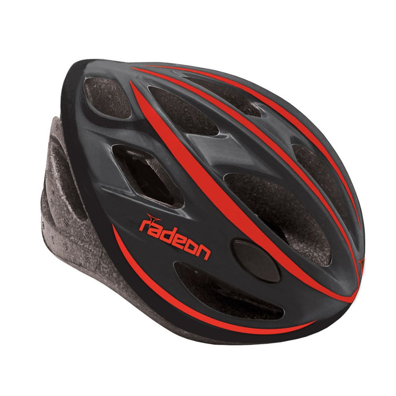 Casco RADEON Nero/Rosso - Taglia Unica (58/61cm)