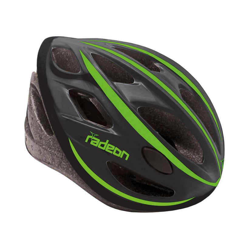 Casco RADEON Nero/Verde - Taglia Unica (58/61cm)