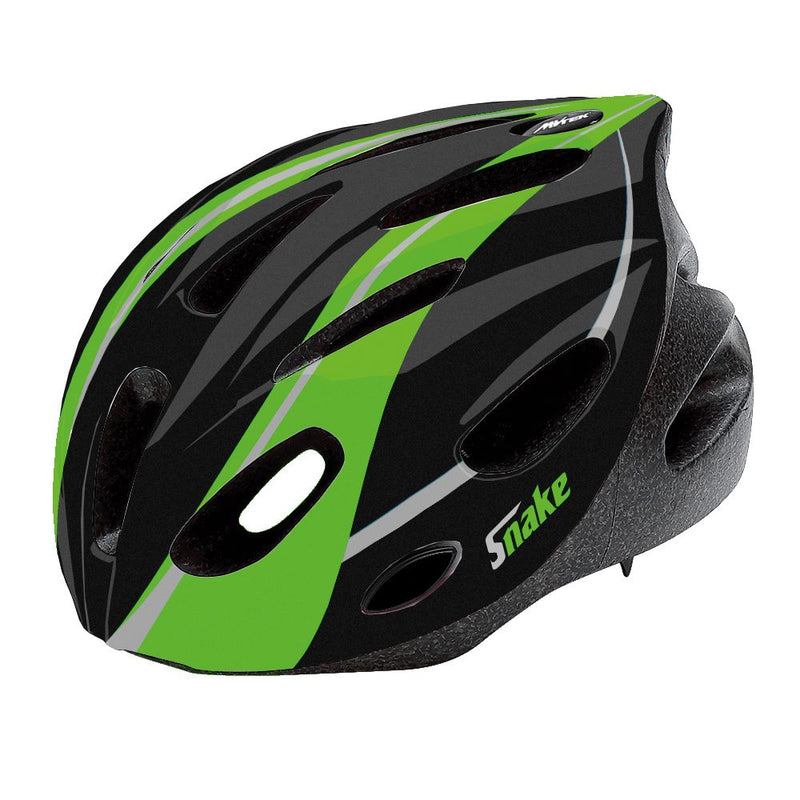 Casco SNAKE II Nero/Verde - Taglia Unica (53/56cm)