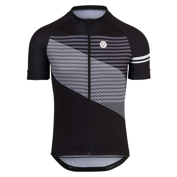 Maglia Striped Sport Uomo Nero - Maniche Corte