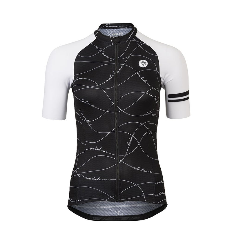 Maglia VELO WAVE Donna Nero/Bianco - Maniche Corte