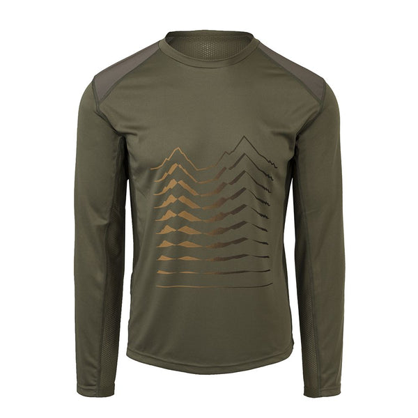 Maglia MTB Sport Uomo Army Green - Maniche Lunghe