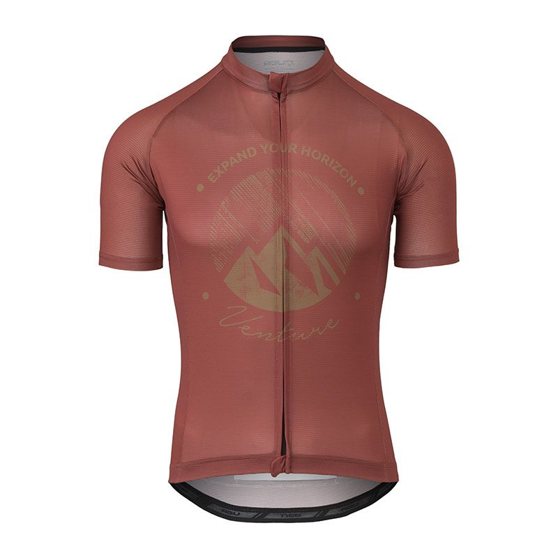 Maglia Gravel VENTURE Uomo Cinnabar - Maniche Corte