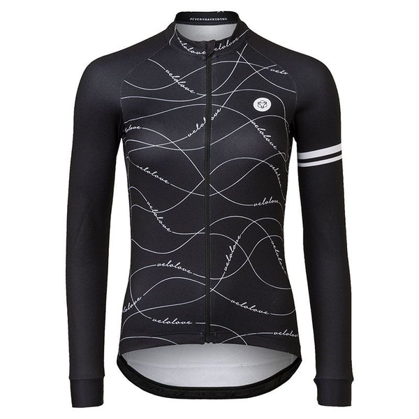 Maglia VELO WAVE Sport Donna Nero - Maniche Lunghe