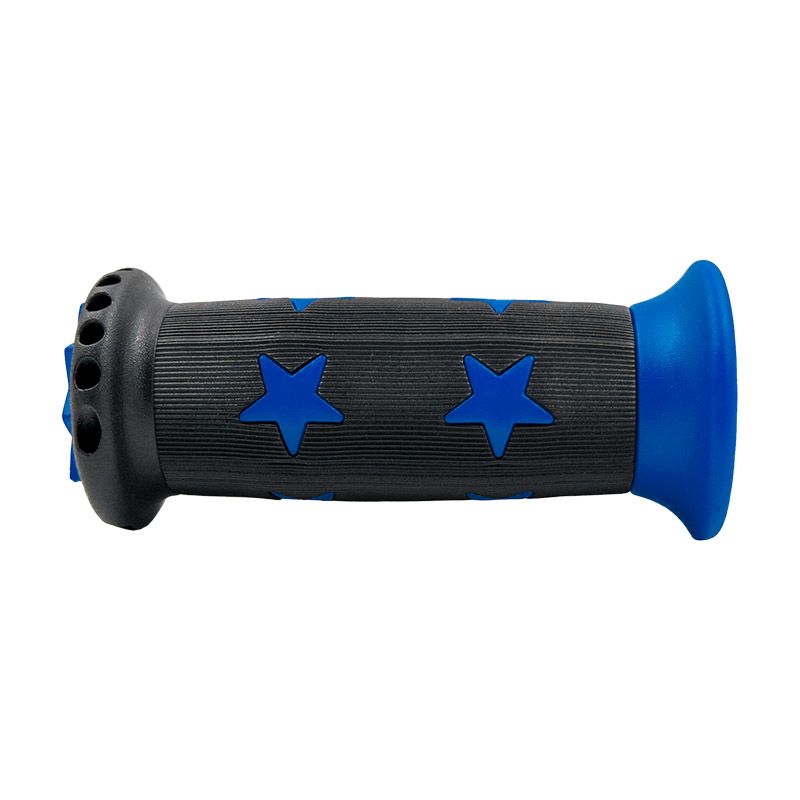 Manopole Junior Bicolore Doppio Strato 22mm Blu/Nero (OEM 5 Coppie)