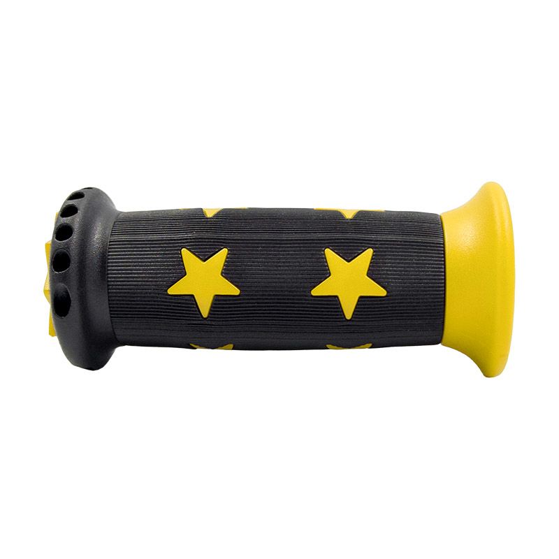 Manopole Junior Bicolore Doppio Strato 22mm Giallo/Nero (OEM 5 Coppie)