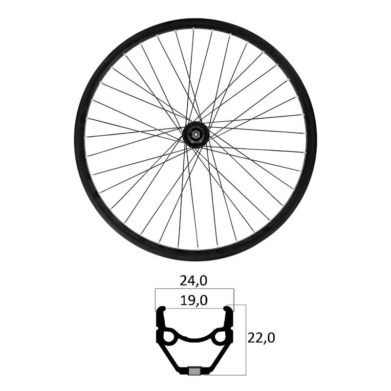 Ruota Anteriore 26 x 1,75 E-BIKE TLR V-Brake Cuscinetti