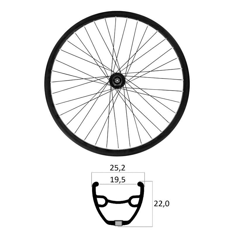 Ruota Anteriore 29 E-BIKE TLR Freni a Disco 6 Fori - Raggi: 2,3mm