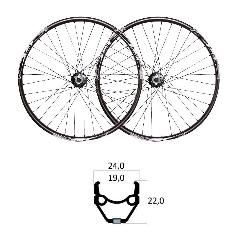 Ruote 28 E-BIKE TLR V-Brake a Cassetta 11V - 2 Cuscinetti (Coppia)