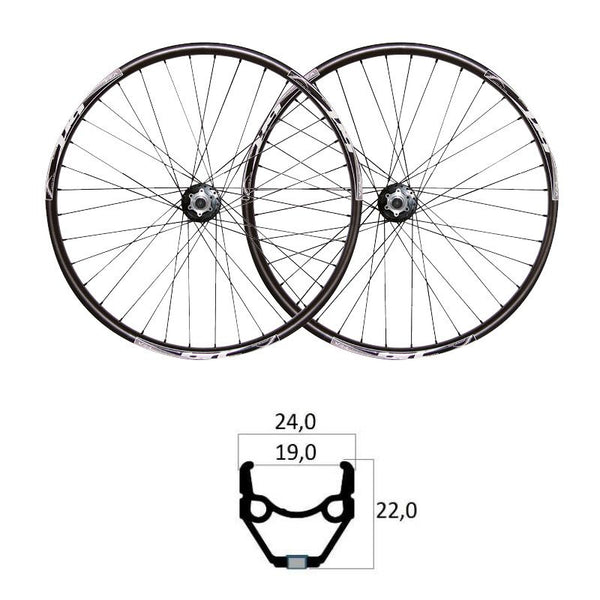 Ruote 26 E-BIKE TLR V-Brake a Cassetta 11V - 2 Cuscinetti (Coppia)