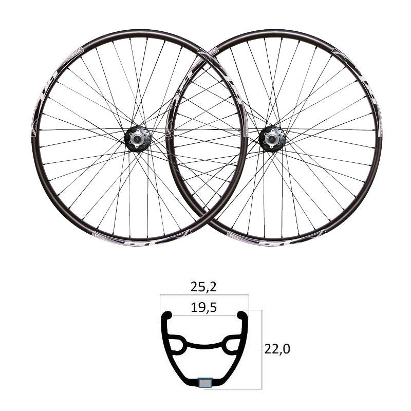 Ruote 28/29 E-BIKE TLR Freni Disco 6 Fori 11V Cassetta (Coppia) Sfere