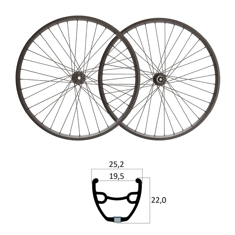 Ruote 700 19,5x25,2mm GRAVEL TLR Shimano 9/10/11V (Coppia)