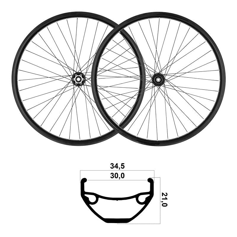 Ruote 29/27,5 30mm MTB TLR Shimano su Cuscinetti 10/11/12V (Coppia)