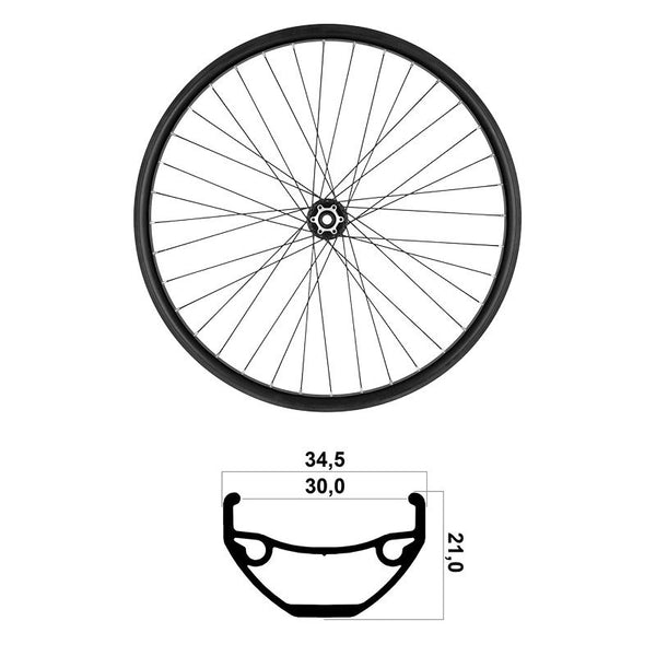 Ruota Anteriore 27,5 30mm MTB TLR Shimano su Cuscinetti 10/11/12V