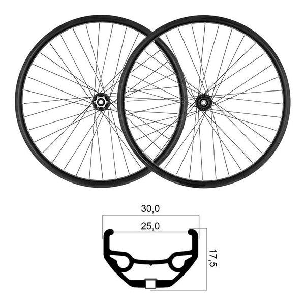 Ruote 29 x 25mm MTB Tubeless Ready Shimano 10/11/12V (Coppia)