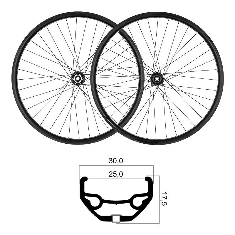 Ruote 29 x 25mm MTB Tubeless Ready Shimano 10/11/12V (Coppia)