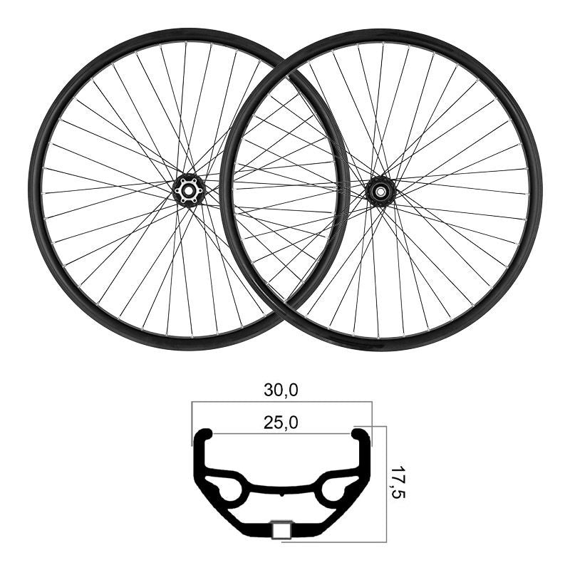 Ruote 29 x 25mm MTB Tubeless Ready Shimano 10/11/12V (Coppia)