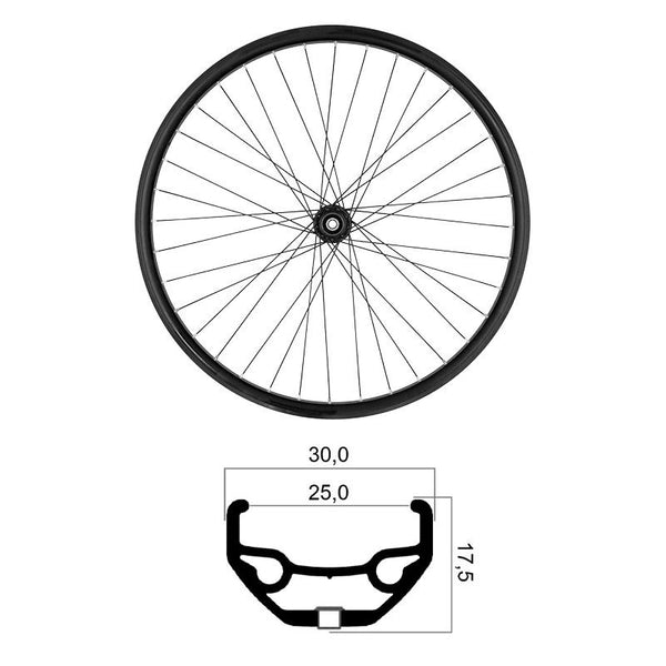 Ruota Anteriore 27,5 x 25mm MTB Tubeless Ready 10/11/12V