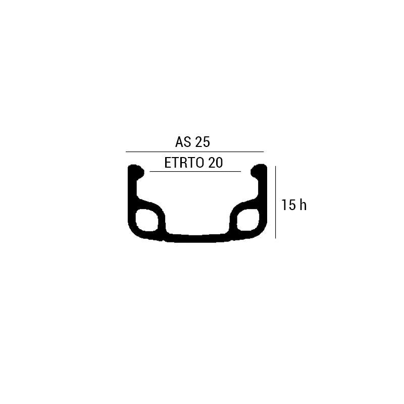 Cerchio 28 SPORT R in Alluminio 1,5/8 - 36 Fori Argento