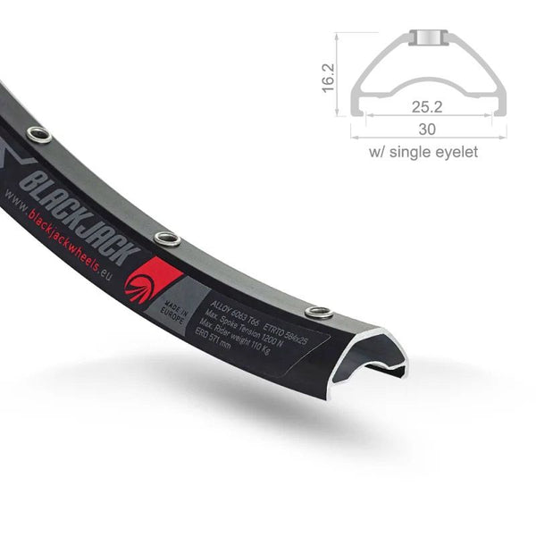 Cerchio 27,5 READY MTB Tubeless Canale: 25mm Nero - 32 Fori