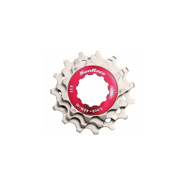 Lockring Rosso+Pignoni 11V in Alluminio Argento - Corpetto SHIMANO