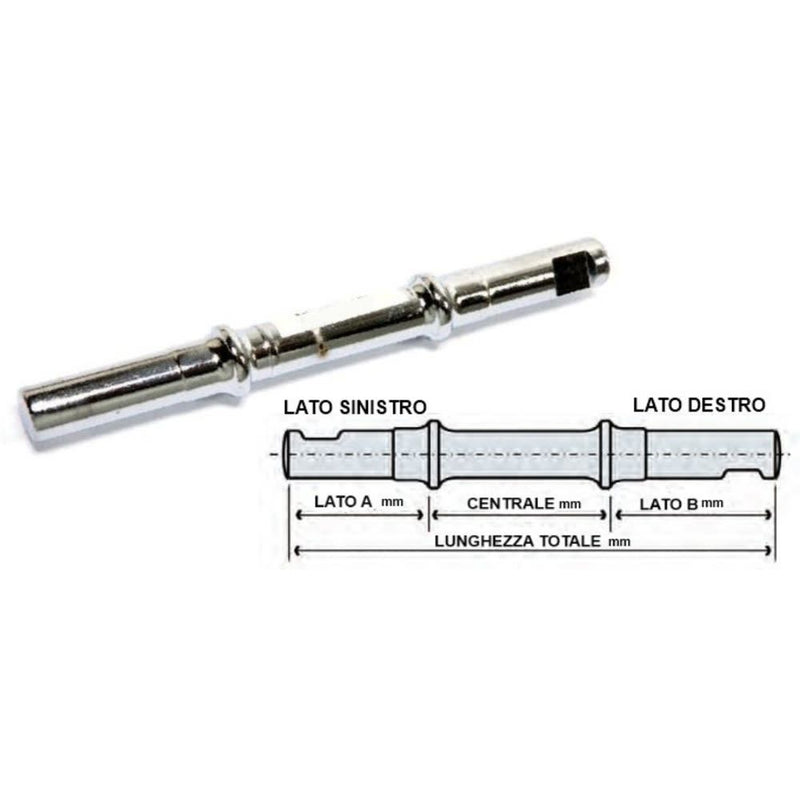 Perno Chiavella SPORT in Acciaio Sx: 39 Centro: 57 Dx: 47 x 143mm