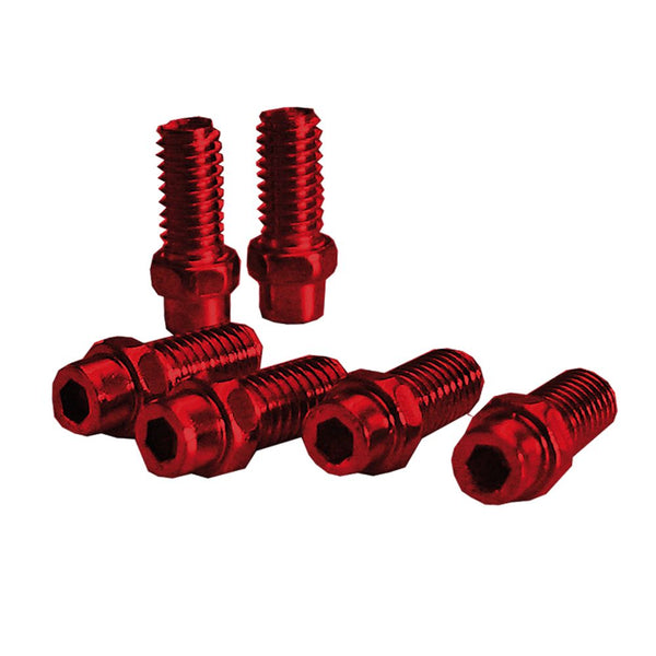 Perni Pedali (KIT) FREERIDER 4mm in Alluminio Rosso - 40 Pezzi