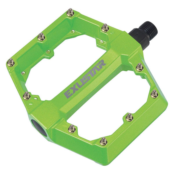 Pedali E-PB531 BMX/FREESTYLE in Alluminio Verde - FLAT 105x108mm