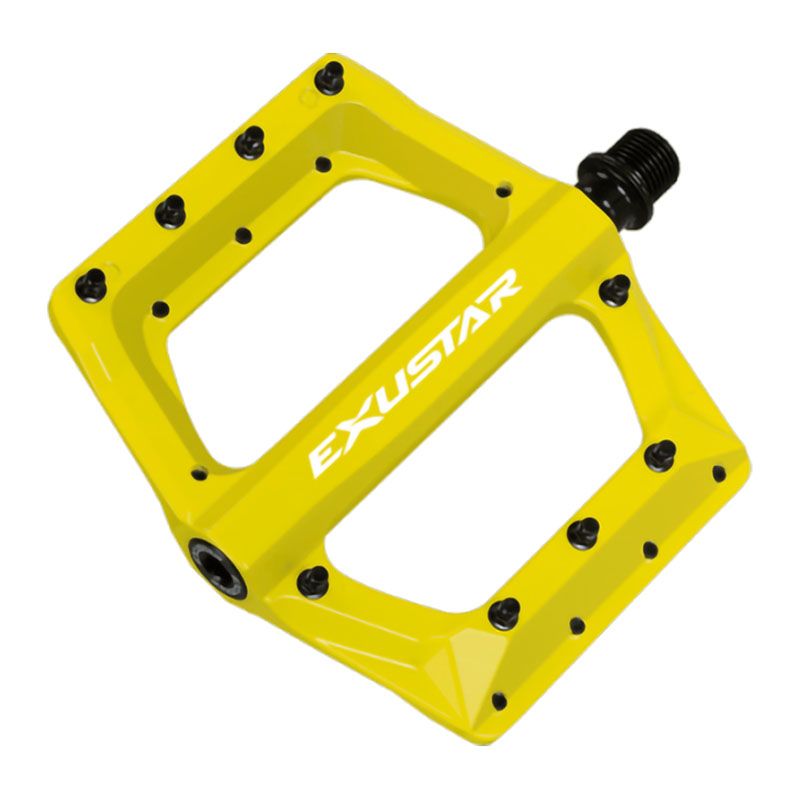 Pedali E-PB571 MTB in Alluminio Giallo - Attacco FLAT 117x116mm