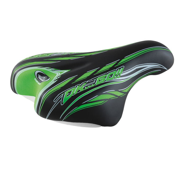 Sella Junior OK GO 16/20 230x150mm in Poliuretano Nero/Verde