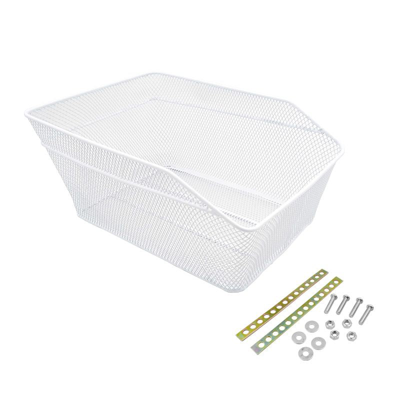 Cestino Posteriore 38x28x17cm Rettangolare in Acciaio Bianco