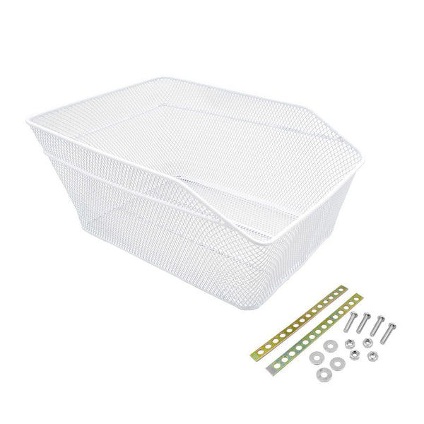 Cestino Posteriore 38x28x17cm Rettangolare in Acciaio Bianco