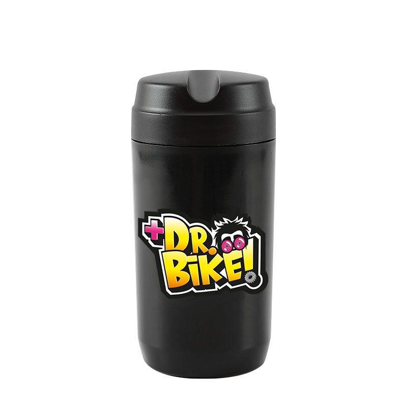 Borraccia Portatutto 500ml con Grafiche Dr. Bike Nero + Tappo Nero