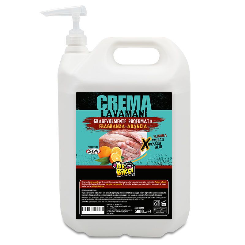 DR.BIKE IGIENE - Crema Lavamani - Fragranza Arancia - 5lt