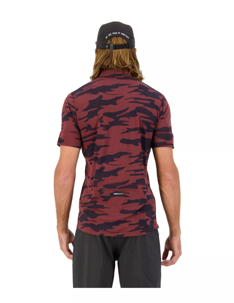 MONS ROYALE MTB-Trikot Herren CADENCE HALF ZIP T AOP Kurzarm Chocolate Camo L