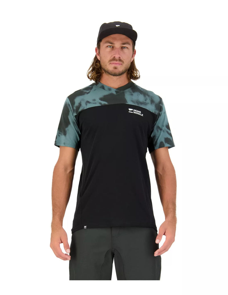 MONS ROYALE MTB Jersey Men REDWOOD ENDURO VT Short Sleeve Sage Tie Dye / Black