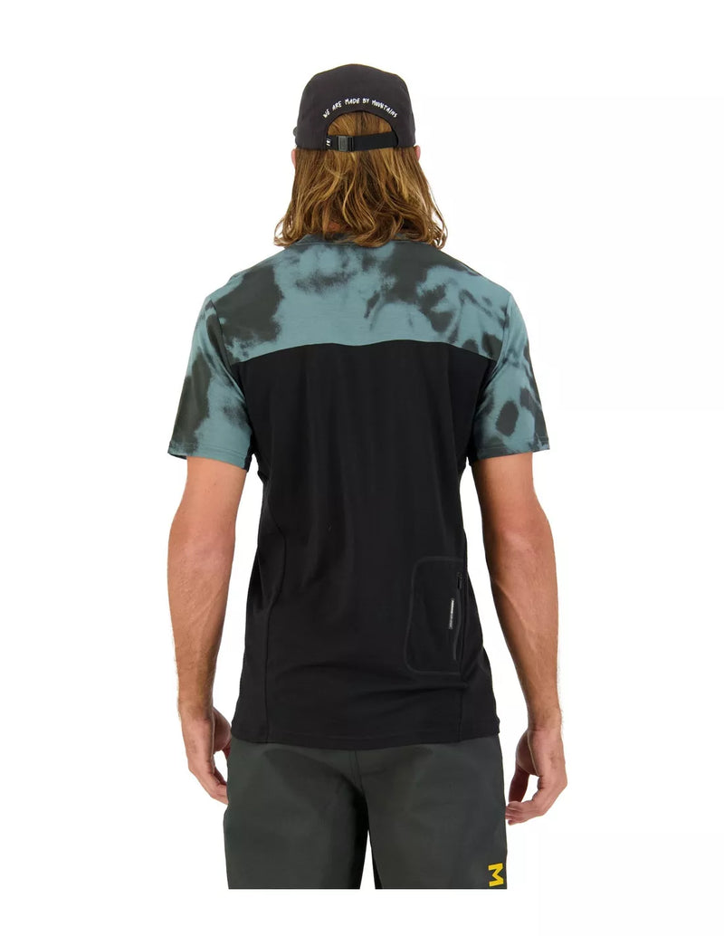 MONS ROYALE MTB-Trikot Herren REDWOOD ENDURO VT Kurzarm Sage Tie Dye / Schwarz