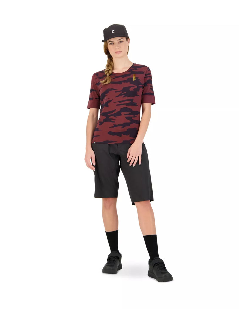 MONS ROYALE MTB Women Jersey CADENCE TEE AOP Short Sleeve Chocalate Camo