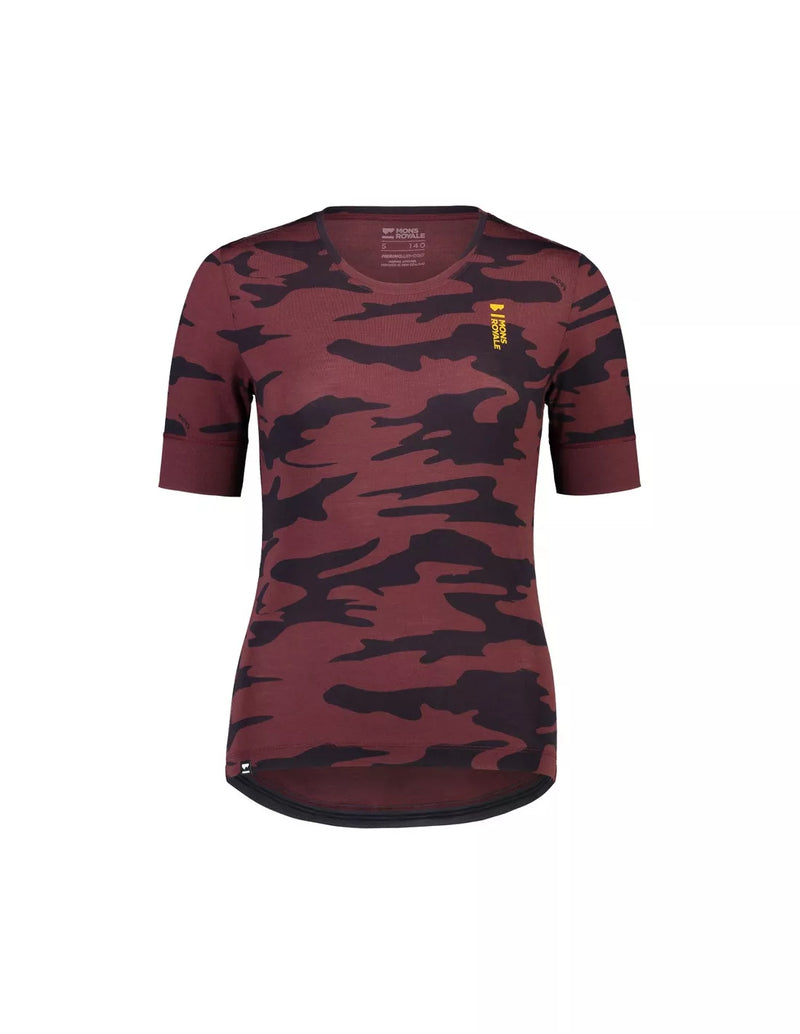 MONS ROYALE MTB Women Jersey CADENCE TEE AOP Short Sleeve Chocalate Camo