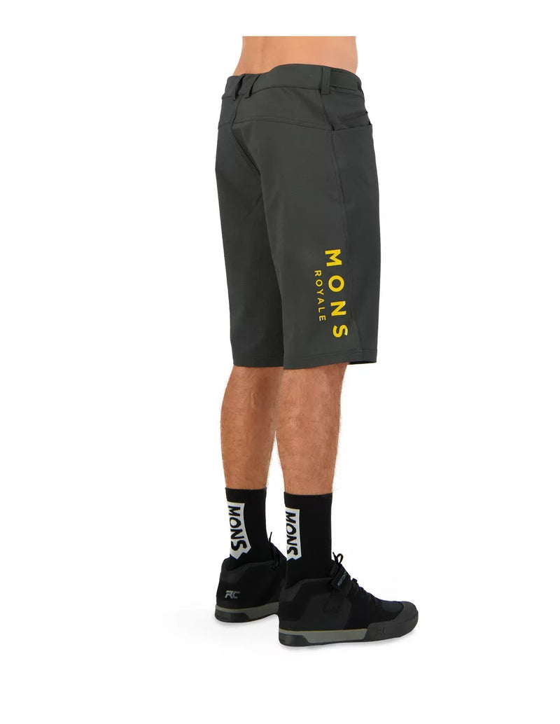 MONS ROYALE MTB Shorts Man MOMENTUM 2.0 BIKE SHORTS Black / Gold