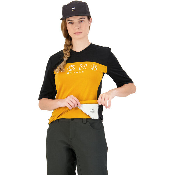 MONS ROYALE MTB Women Jersey REDWOOD ENDURO VT Short Sleeve Black / Gold